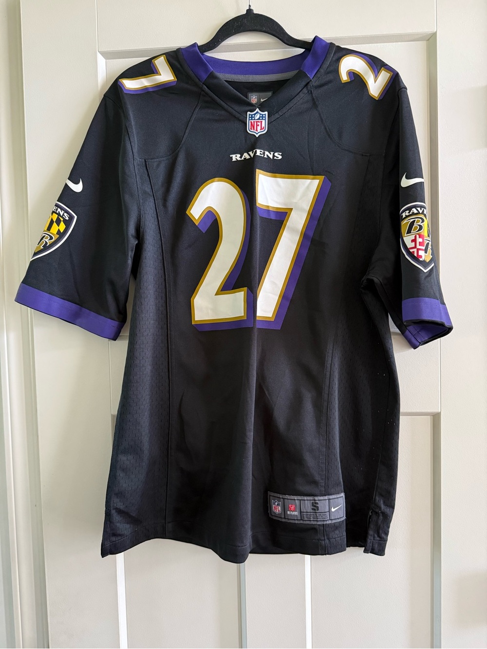 NFL Baltimore Ravens Black Jersey with Purple & Gold Accents, #27